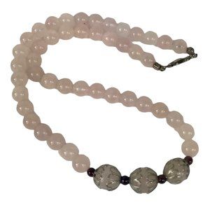 16" Rose Quartz Gemstone Necklace